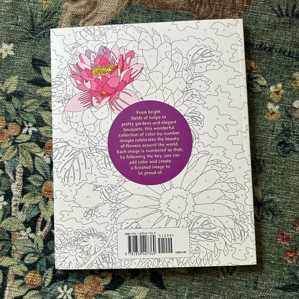NEW Flowers Color by Numbers (Sirius Color by Numbers Collection, 12) - Picture 9 of 9